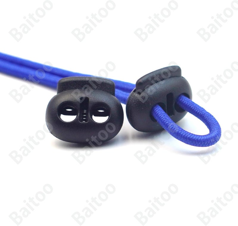 Baitoo Toggles for Drawstrings,Double and Single Hole Spring Cord Locks Toggles Cord Plastic Ends Stopper for Paracord Rope - Image 4
